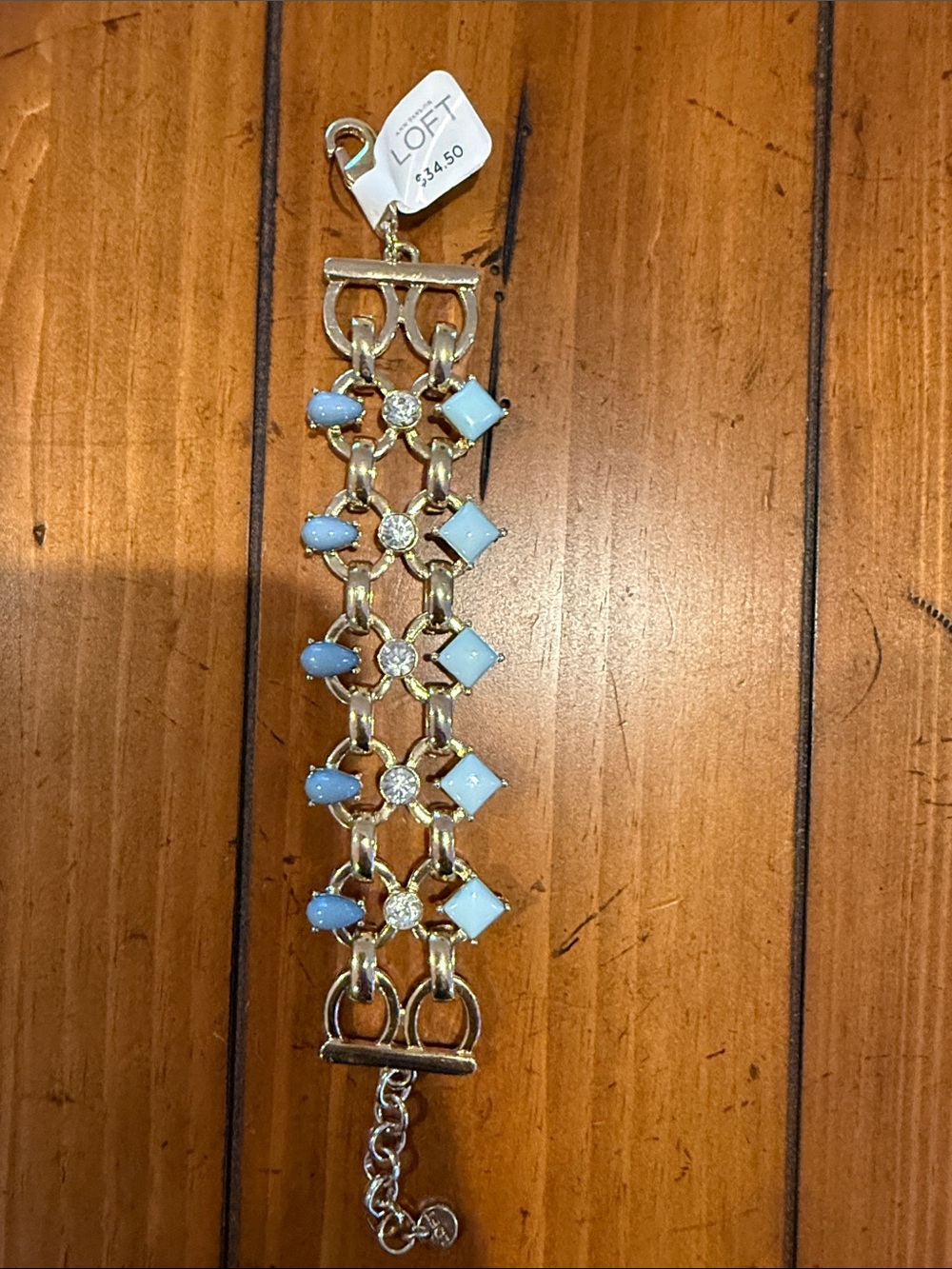LOFT Gold-Tone Bracelet with Pale Blue Accents